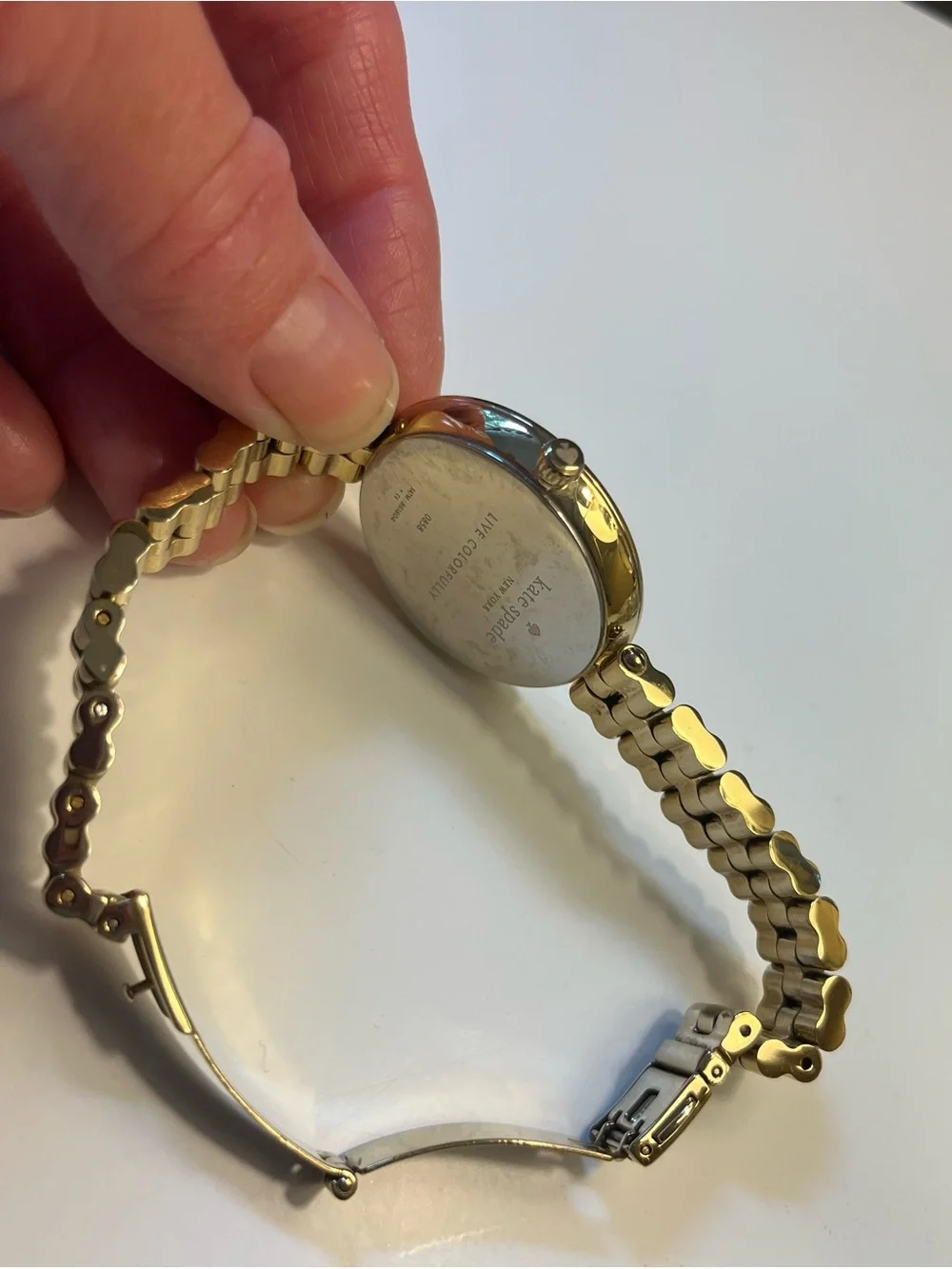 Kate Spade Gold-Tone Round Dial Women's Bracelet Watch